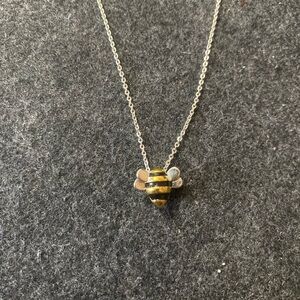 Silver Bumblebee Bumble Bee Necklace real silver pendant and chain